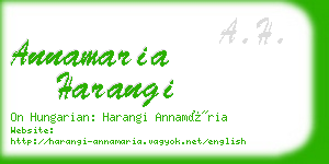 annamaria harangi business card